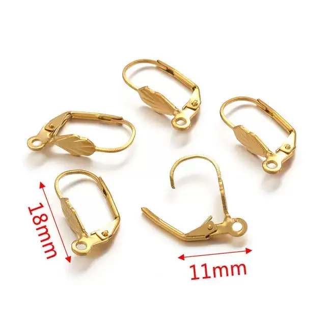 High Quality Hypoallergenic 925 Silver Plated Gold Ear Hook DIY Earring Making Special Ear Buckle with Hole Accessory - view 5