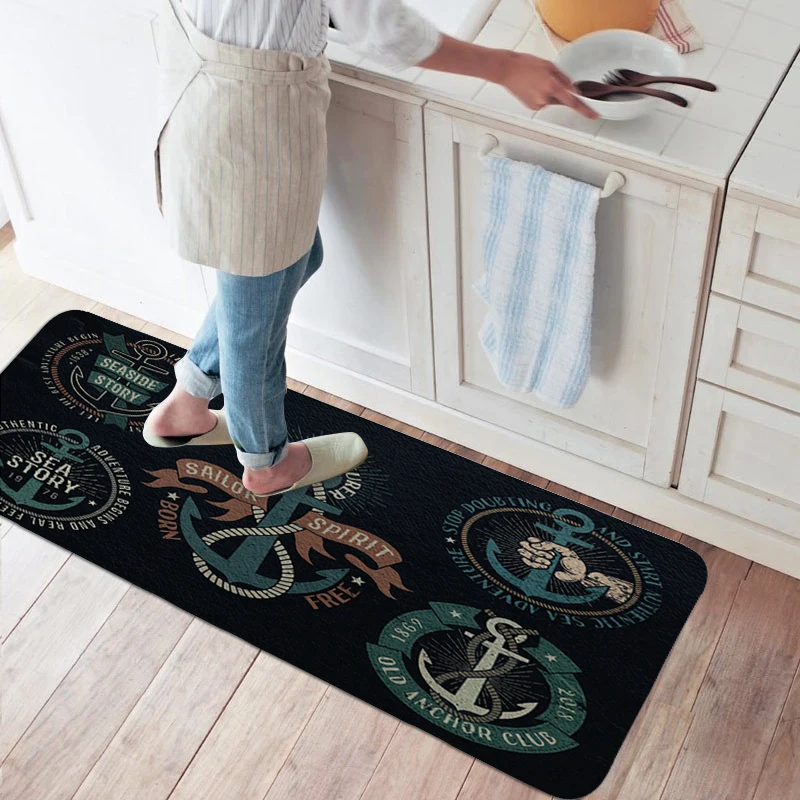 House Interior Entrance Mat S-anchors Washable Non-slip Kitchen Rug Aesthetic Rug for Bed Room Floor Carpet Custom Hallway Mat