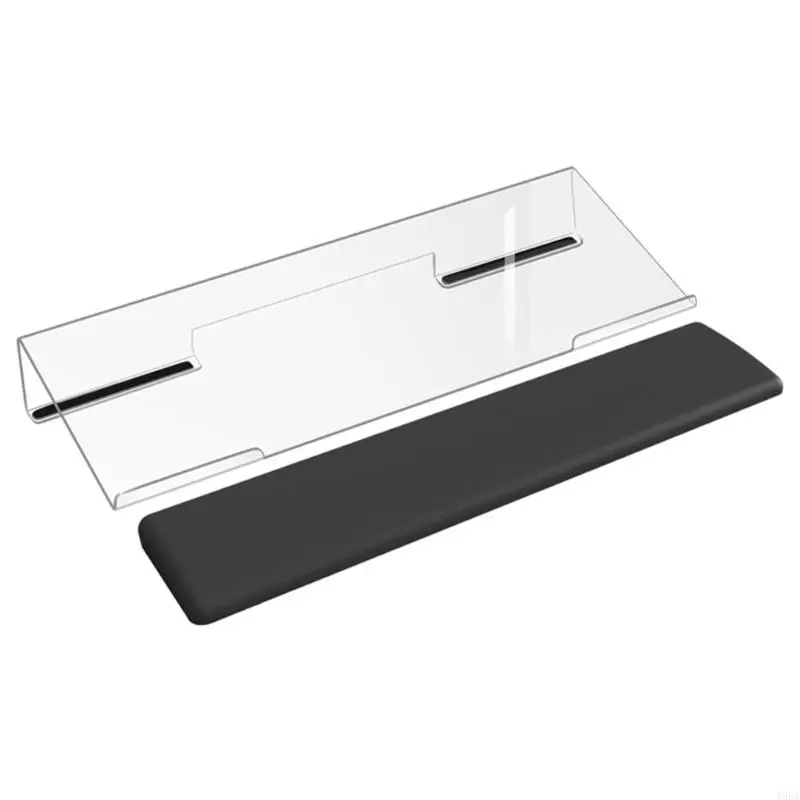 

Ergonomic Acrylic Keyboard Stand Clear Ergonomic Tilt Risers for Improved Typing Desk Laptop Keyboard Feet Lifter