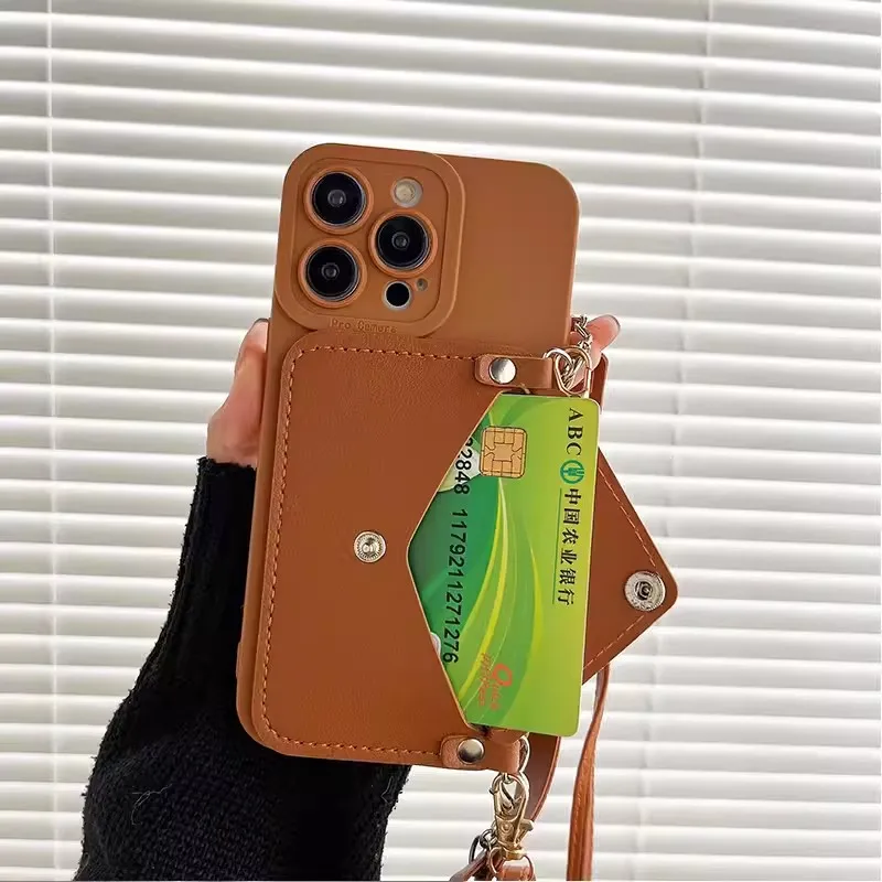 Crossbody Lanyard Hand Strap Love Leather Card Case for OPPO Reno 10 9 8 7 6 Pro Plus 5 4G 5G  Cover