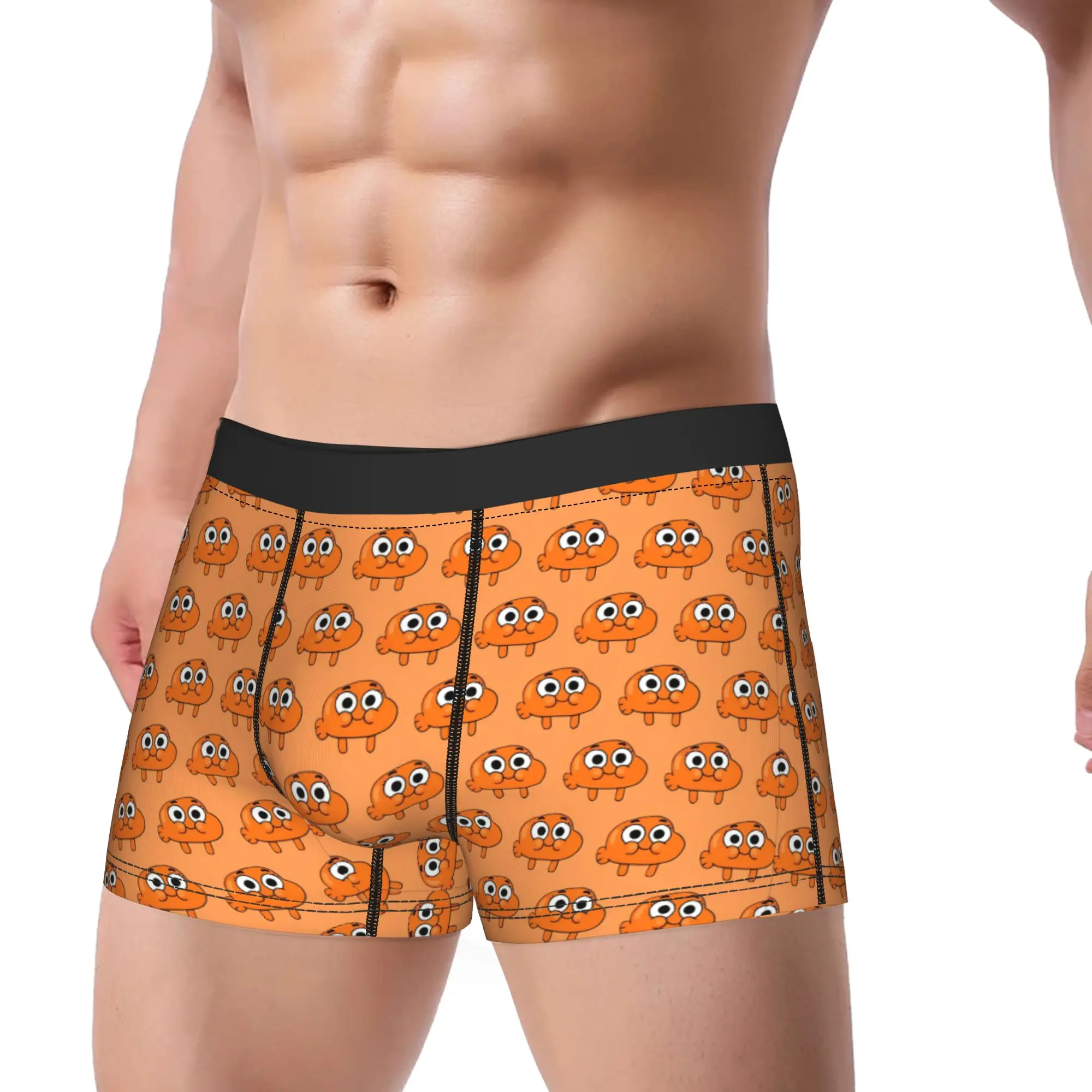 Cartoon Gumball Doodle Underwear  Males Underpants Custom DIY Comfortable Trunk Hot Sale Boxer Brief Plus Size 2XL