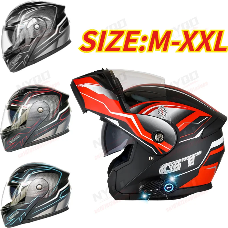 

Kuqibao 3C Certified Bluetooth Helmet, Dual Lens Modular Flip Up Full Face, Long Battery Life for Motorcycle & E-bike