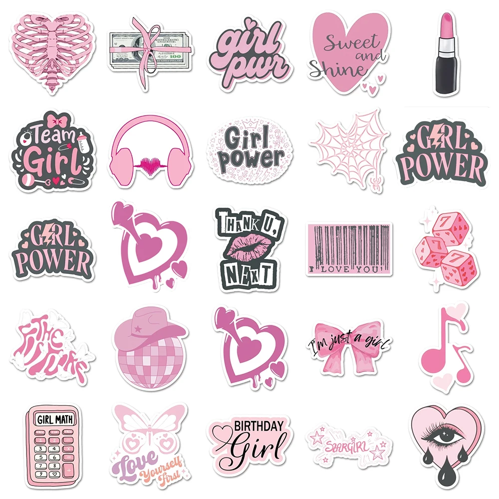 10/30/50pcs INS Cartoon Estetica Ragazza Adesivi Carino Creativo Graffiti Decalcomanie FAI DA TE Skateboard Telefono Diario Decorazione pacchetto di adesivi