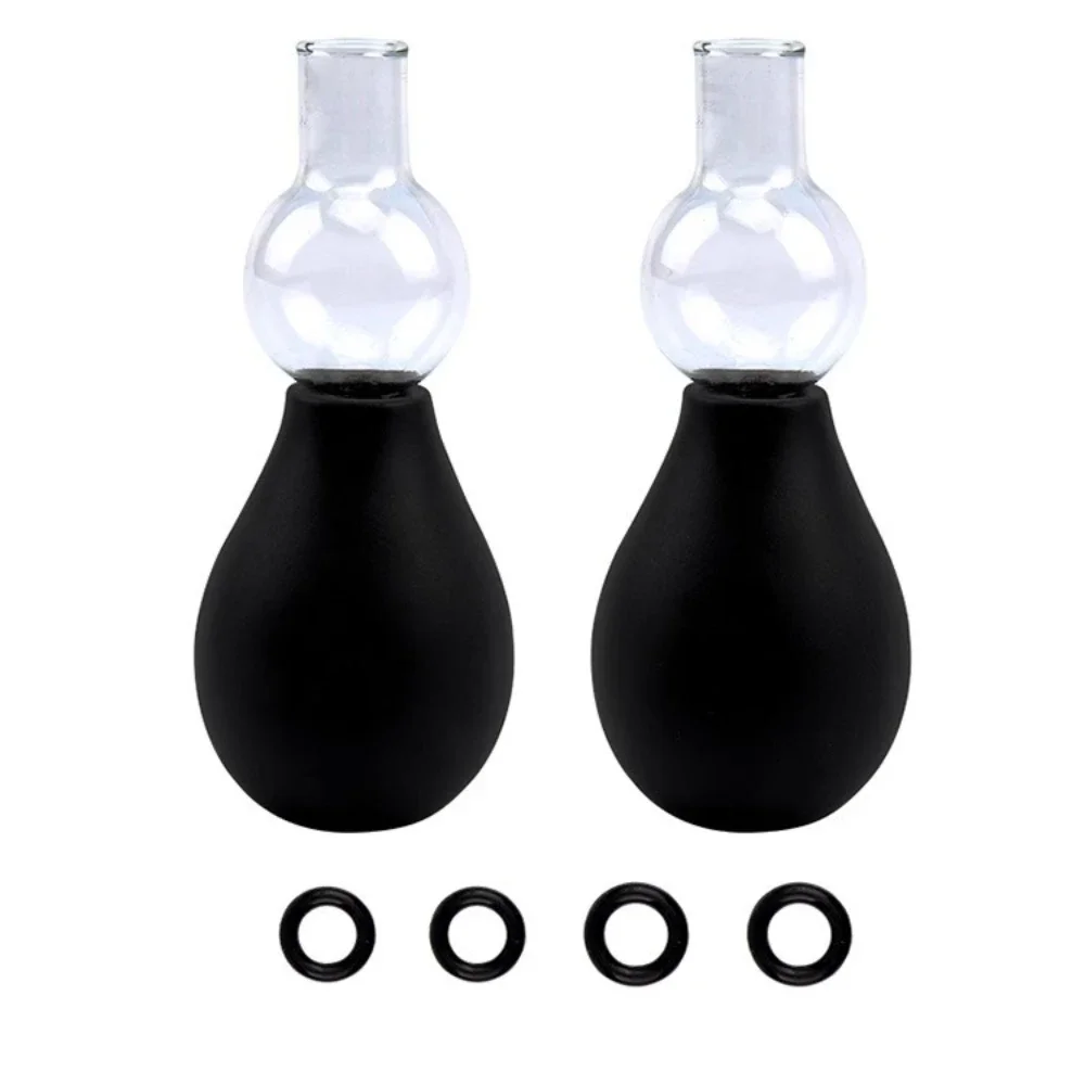 Nipple Sucker Wholesale Male Nipple Breast Pump Enlargement Vacuum Pump with 8 Rings Nipple Stimulator Adult Toys for Women 18+ view 5