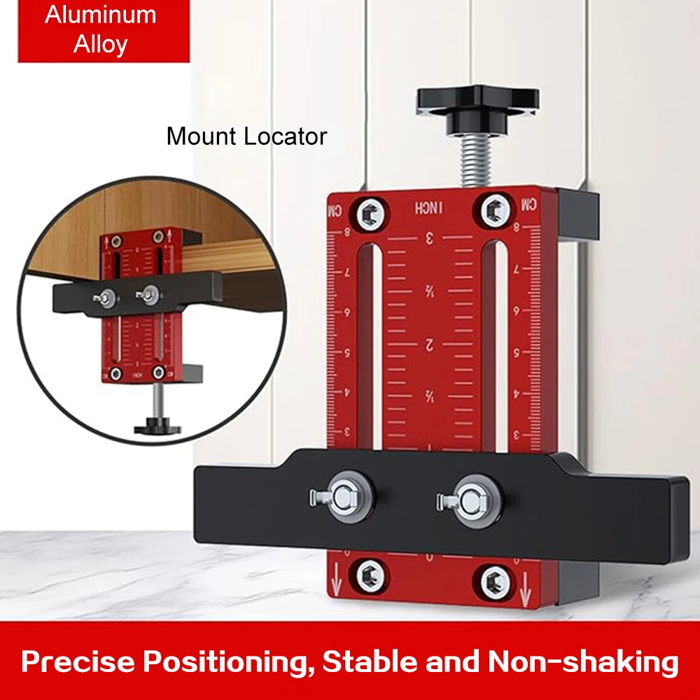 0-60mm Cabinet Door Installation Locator Jig Mounting Support Woodworking Tools Cabinet Door Installation Positioning Punching