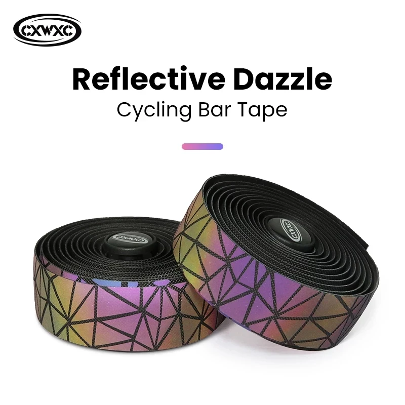 CXWXC Bicycle Road Handlebar Tape Anti-Slip Shock Absorption Breathable Ultra Light Photosensitive Bar Tape Wrap With Logo