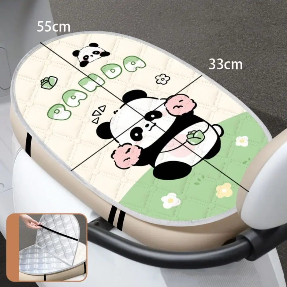 การ์ตูนไฟฟ้าจักรยานที่นั่งกันน้ําBreathableเบาะรถจักรยานยนต์ป้องกันแสงแดดAnti-scalding