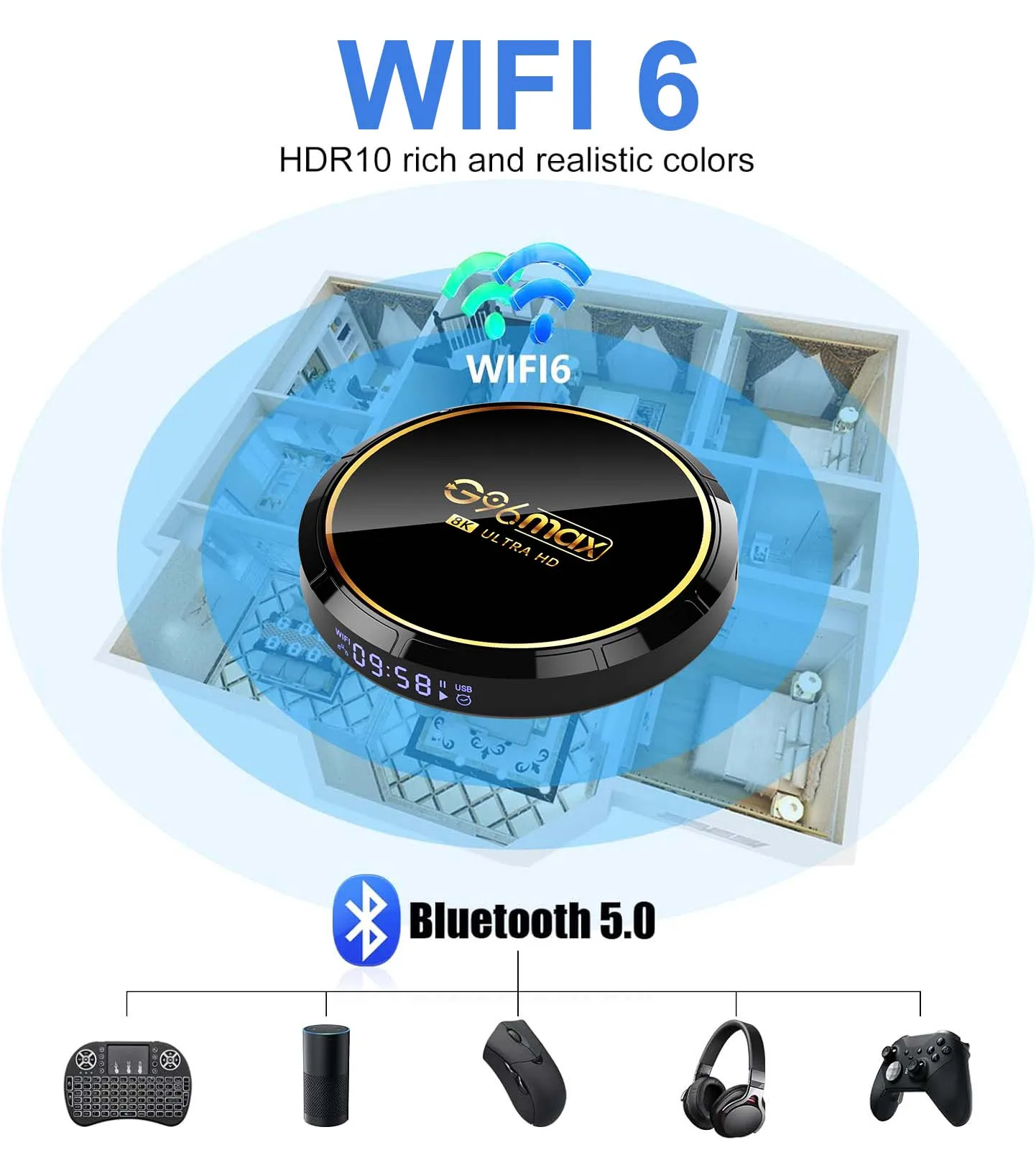 ГОРЯЧИЙ Android13 Smart TV Box Youtube Google play 8K BT5.0 Wifi6 HDR10 RK3528 Quad-Core Mali450 MP2 потоковый медиаплеер Q8