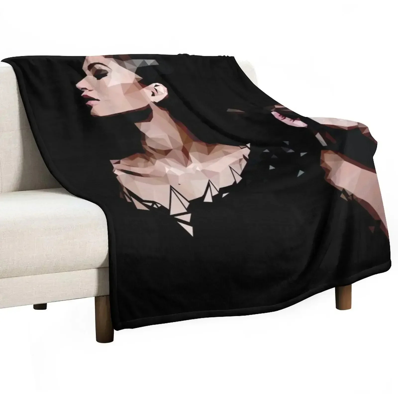 

Zendaya Low Polygon Art Throw Blanket Beach halloween Flannel manga Blankets