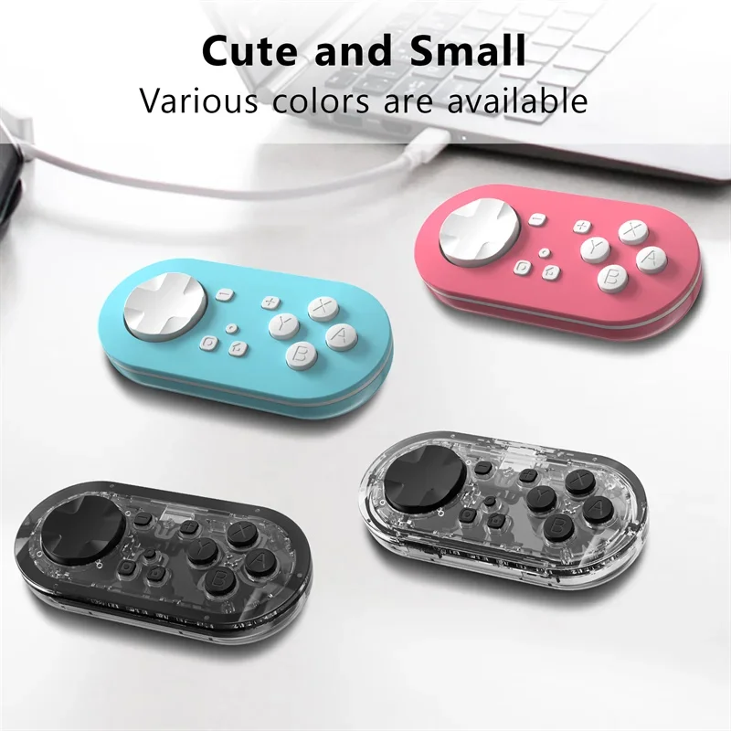 Refer To Switch Portable Mini Bluetooth Gamepad 73x36.5mm PC Material TYPE C Interface Four Colors Available Switch OLED Gamepad