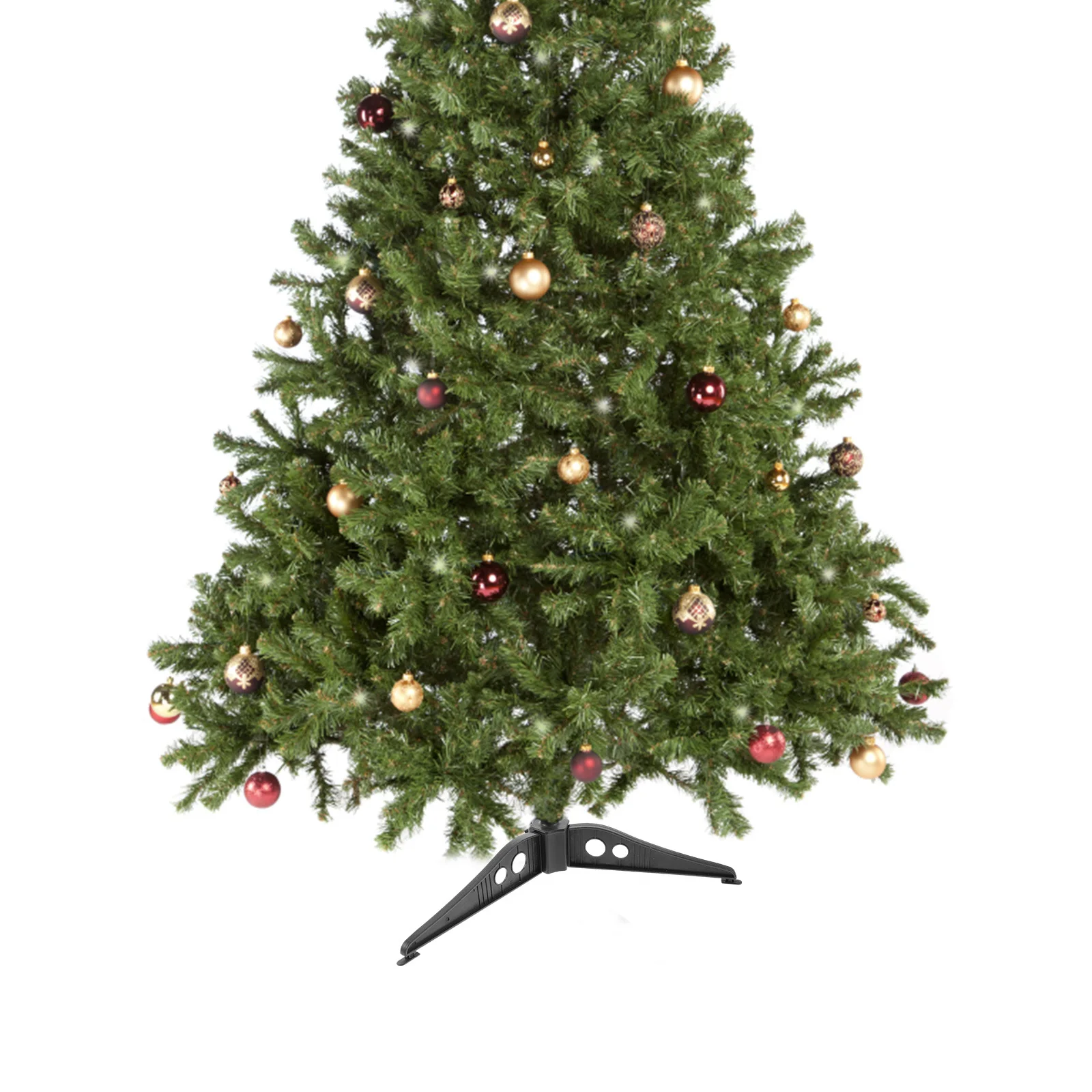 

Christmas Tree Stand Plastic Stable Triangle Base Detachable Design Easy to Assemble Xmas Tree Holder for Xmas Party Outdoor