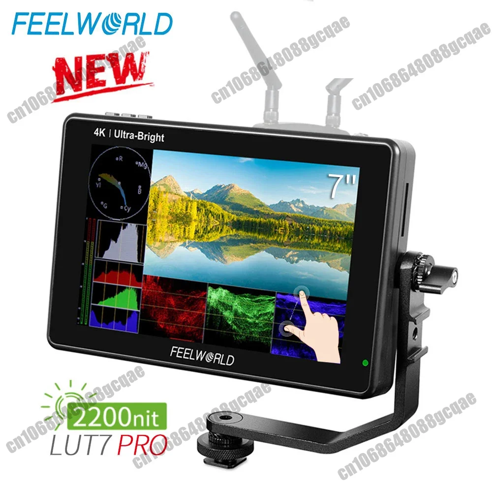 FEELWORLD LUT7S PRO 7 Inch  2200nits 3D LUT Touch Screen DSLR Camera Field Director AC Monitor 4K HDMI Input Output for Gimbal