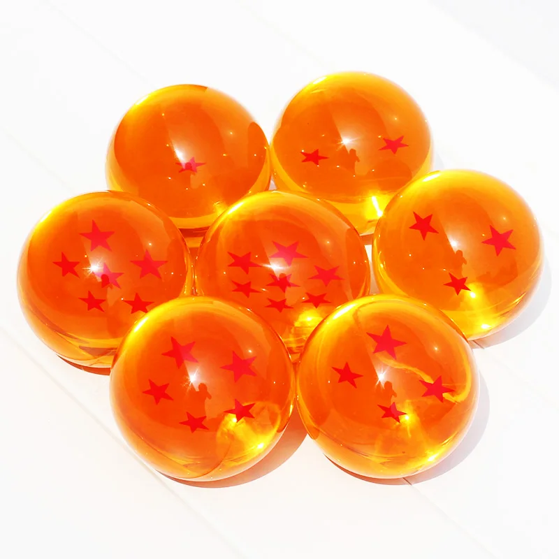 3.5cm Dragón golyós Z DBZ Anime Csiszolt üveg golyós shenron dragonball Fagyanta Beszedés toys gyerekeknek Adomány dolls