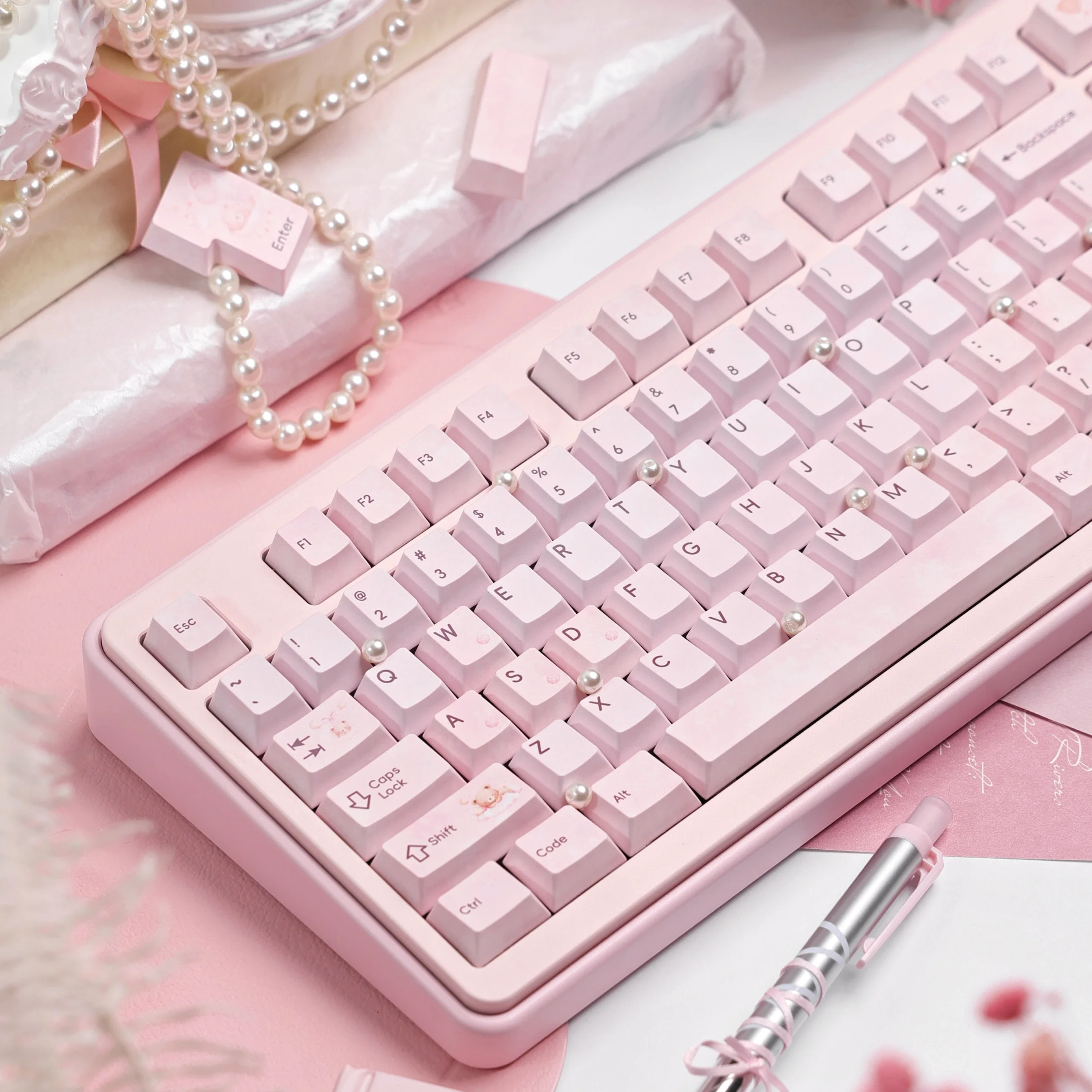 Yongyue PBT keycap الارتفاع الأصلي لوحة المفاتيح Keycap 145 مفتاح سبليت QK ALICE DUO