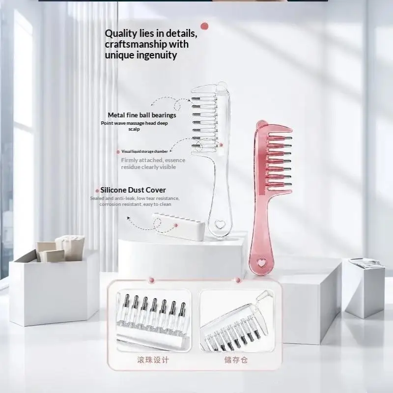 1PCS Multi-Function Mini Portable Head Applicator Comb Anti-Frizz Hair Care Hair Firming Applicator Scalp Nourish Anti-Static
