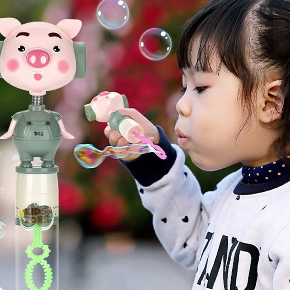 Toy Piggy Bubble Wand Cute ABS with Sound Bubble Machine Plastic Cartoon Bubble Wand