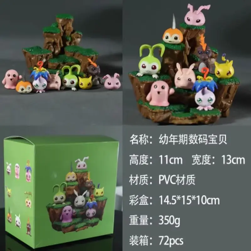 

New Digital Monster Anime Desktop Computer Case Ornament Merge Youthful Scenarios Collectible Figurines Two-Dimensional Statues
