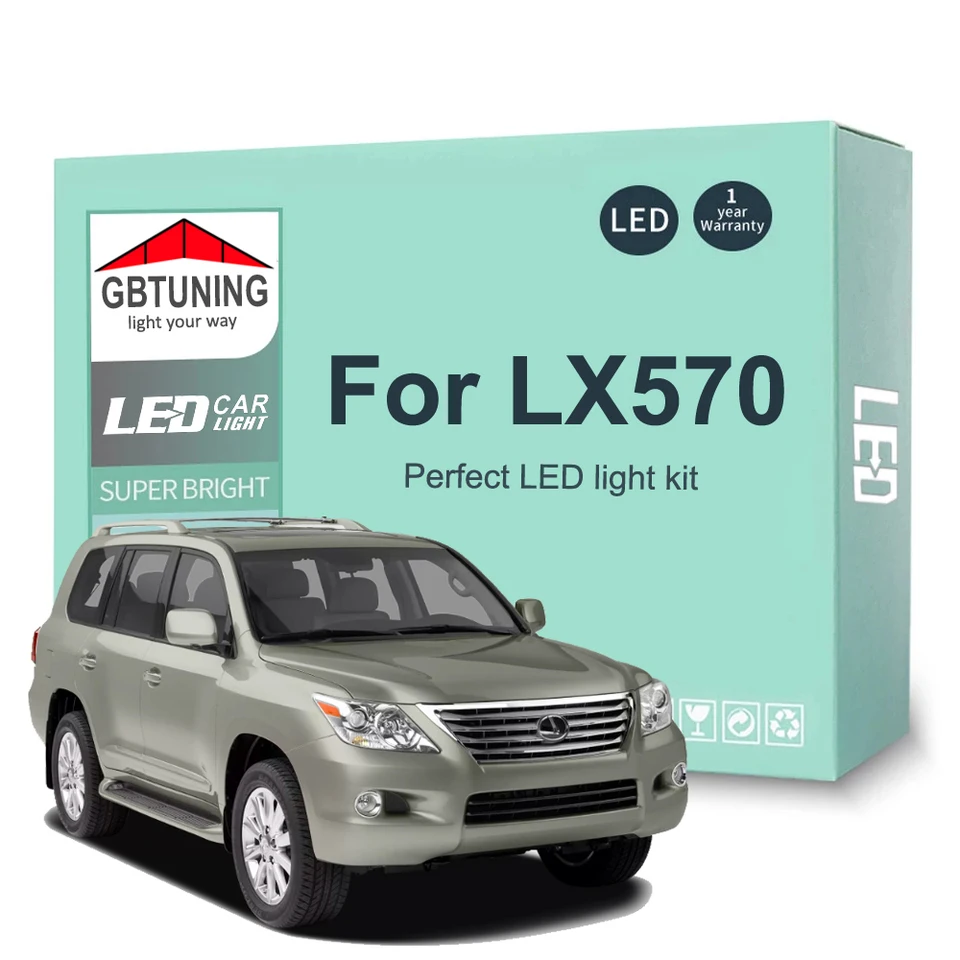 16Pcs LED Interior Light Bulb Kit For Lexus LX 570 LX570 2008-2015