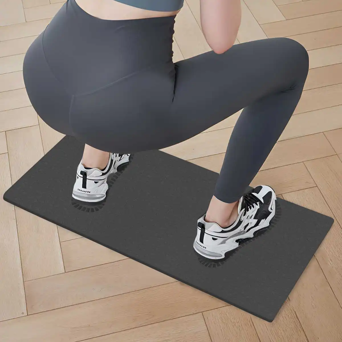 اليوغا بيلاتيس التدريب Gluteus الحصير TPE صديقة للبيئة القرفصاء المعونة التدريب حصيرة مع آثار أقدام متعددة الوظائف اللياقة البدنية حصيرة 35*80 سنتيمتر