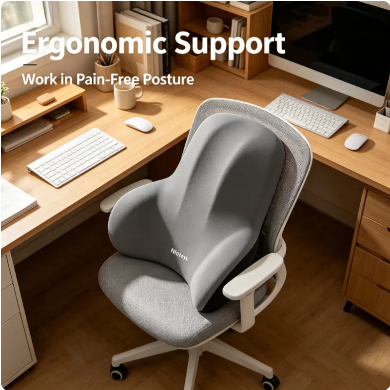 Car Neck Pillow Memory Foam Protective Lumbar Back Support Breathable Car Headrest Cushion Relieve Stress Car Seat Pillow