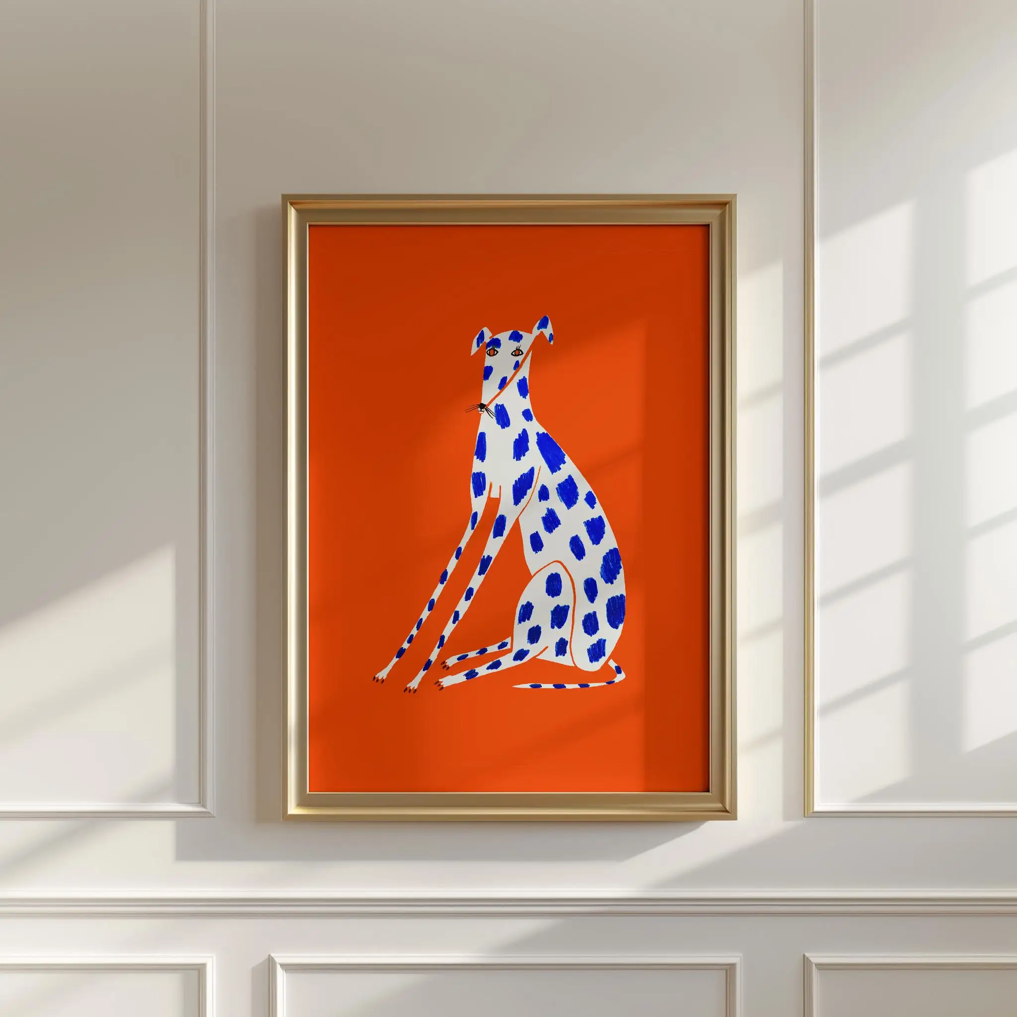 Bright Greyhound Art Print, Dog Home Decor, Wall Decoration for Kitchen, Bedroom, Living Room, Office, House Warming Gifts