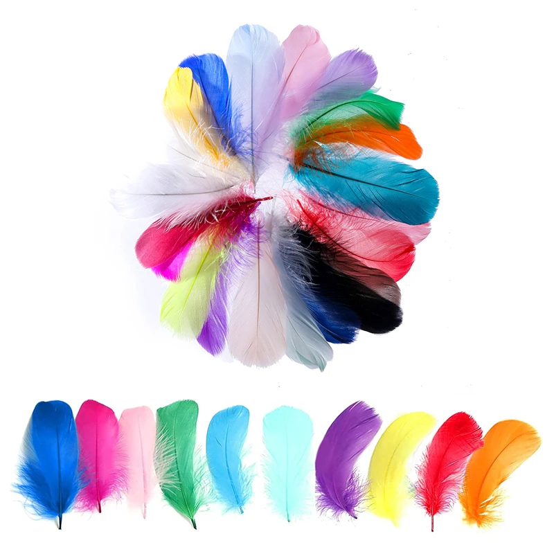 450pcs Party Crafts Swan Feathers Wedding Decor Plume Natural White Goose Feather Jewelry Making DIY Home Accessories 8-12CM