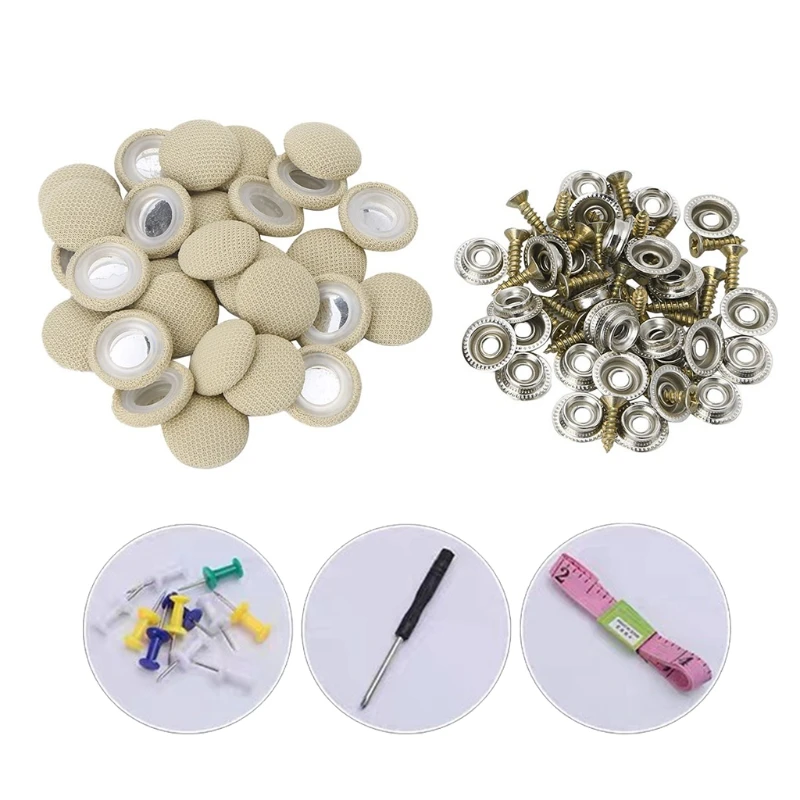 50 Pcs Car Interior Roof Buckles Headliner Ceiling Cloth Fixing Roof Snap Rivets Repair Buttons Pins Grommets