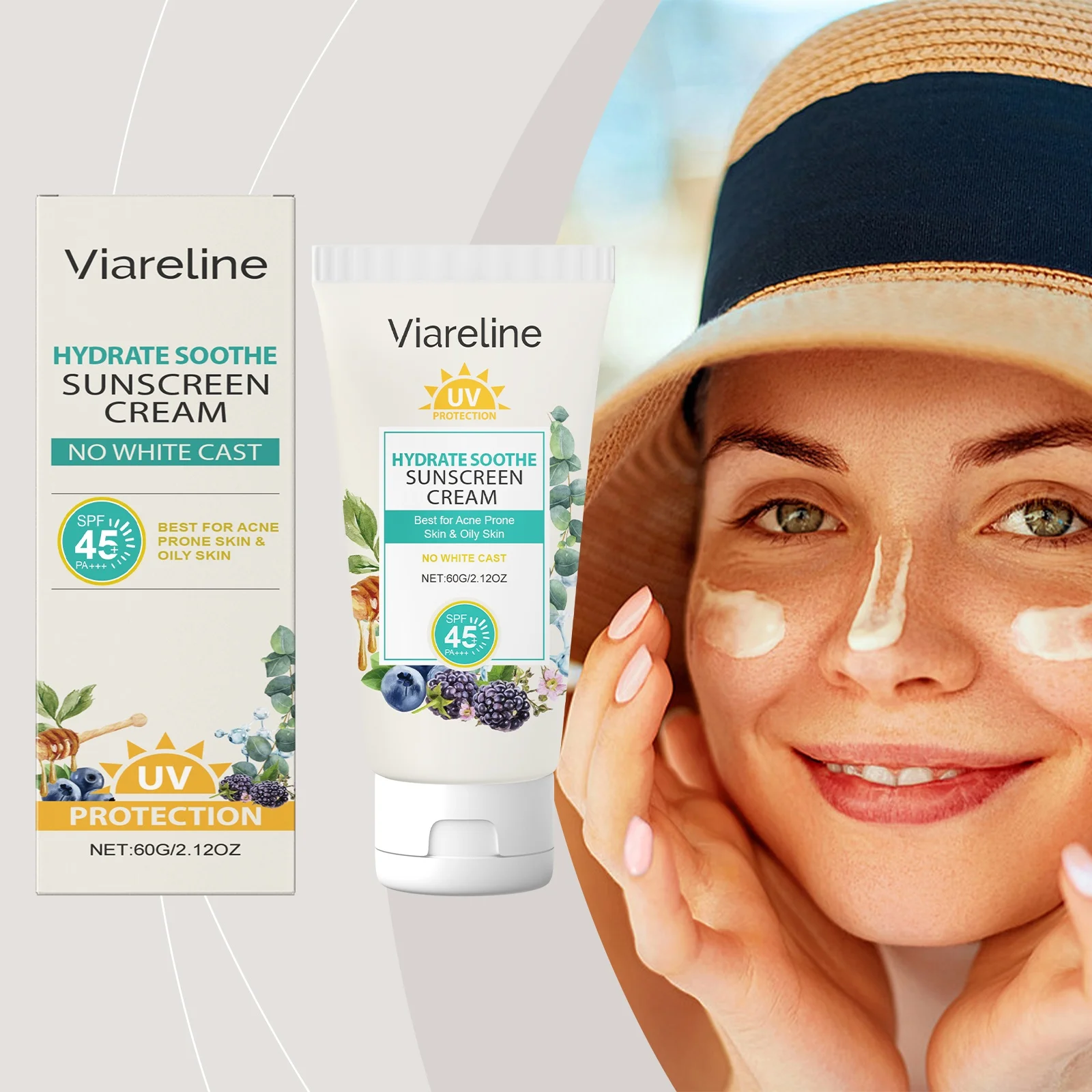 Oil Control Beschermende Crème Hydraterende Verfrissende Niet-vette Hydraterende en Hydraterende Anti-Uv-beschermende Crème