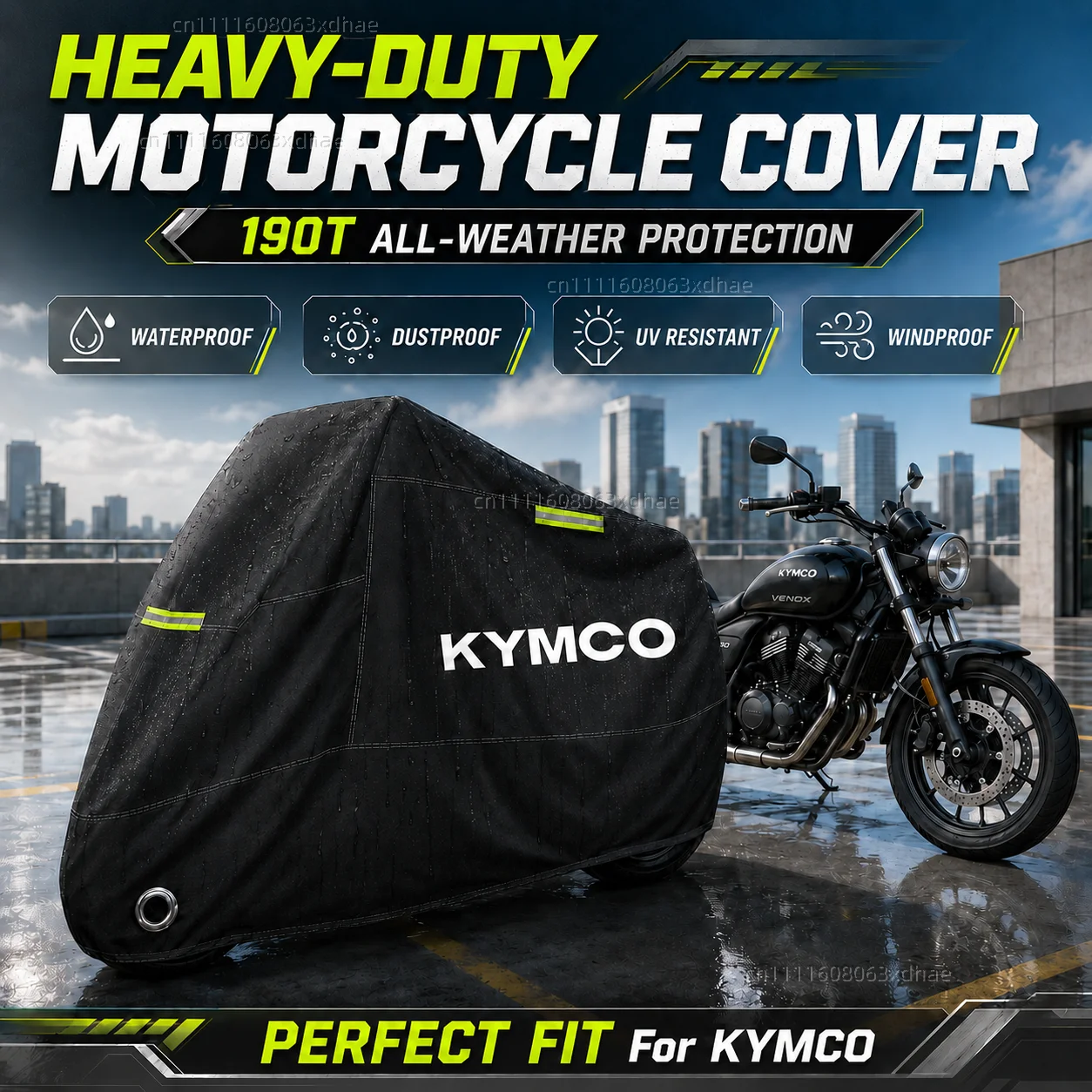 All Season Motorcycle Cover Rainproof Dustproof UV Protection 190T Oxford Cloth For For KYMCO Xciting 250 300 400 AK550 AK 550