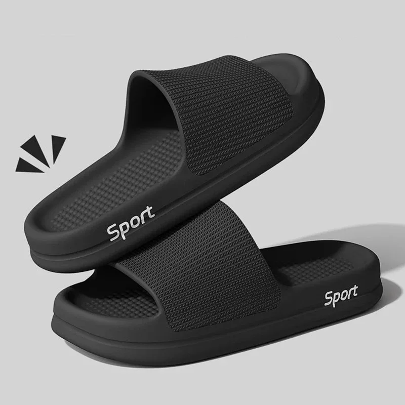 Men Summer EVA Slippers Soft Sole Non Slip Indoor Outdoor Bathroom Shower Sandals Comfortable Home Beach Casual Walking Shoes