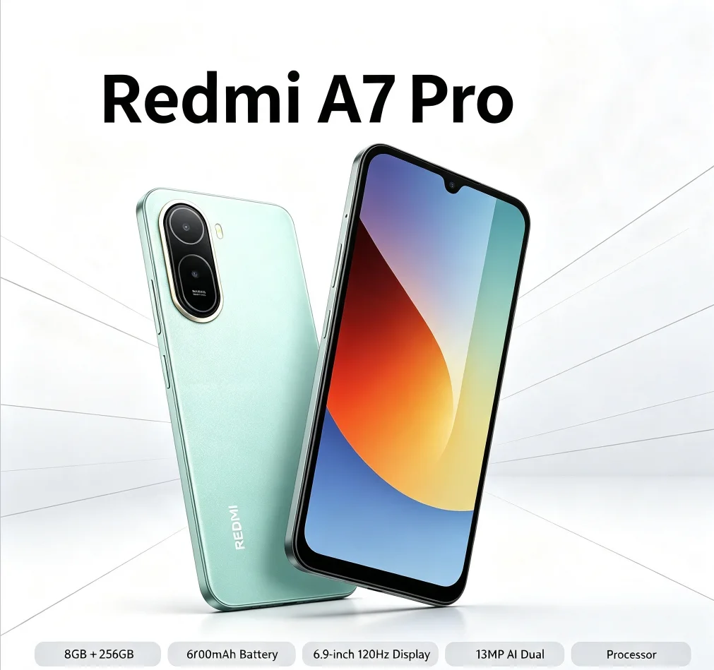 2026 New official Redmi A7Pro 8 GB RAM 256 GB ROM 6.9' FHD+ Helio G85 Gaming Smartphone Dual 5G VoLTE 5000mAh