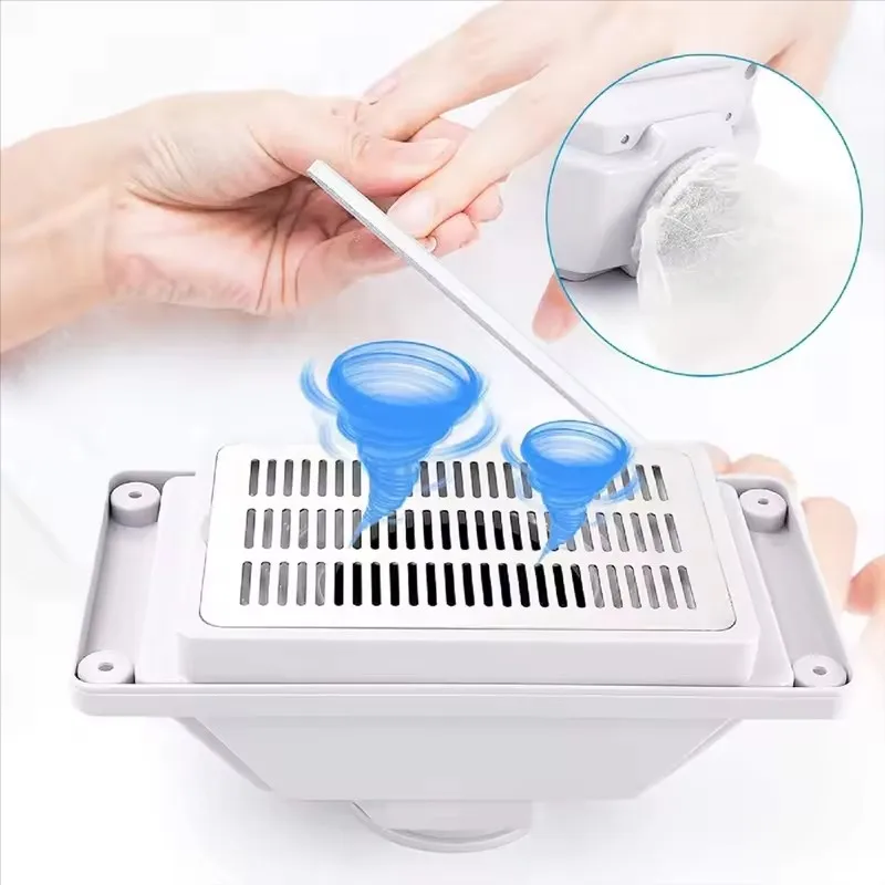 Embedded Nail Table Dust Extractor, Desktop Suction Unit For Nail Polishing Dust Collection