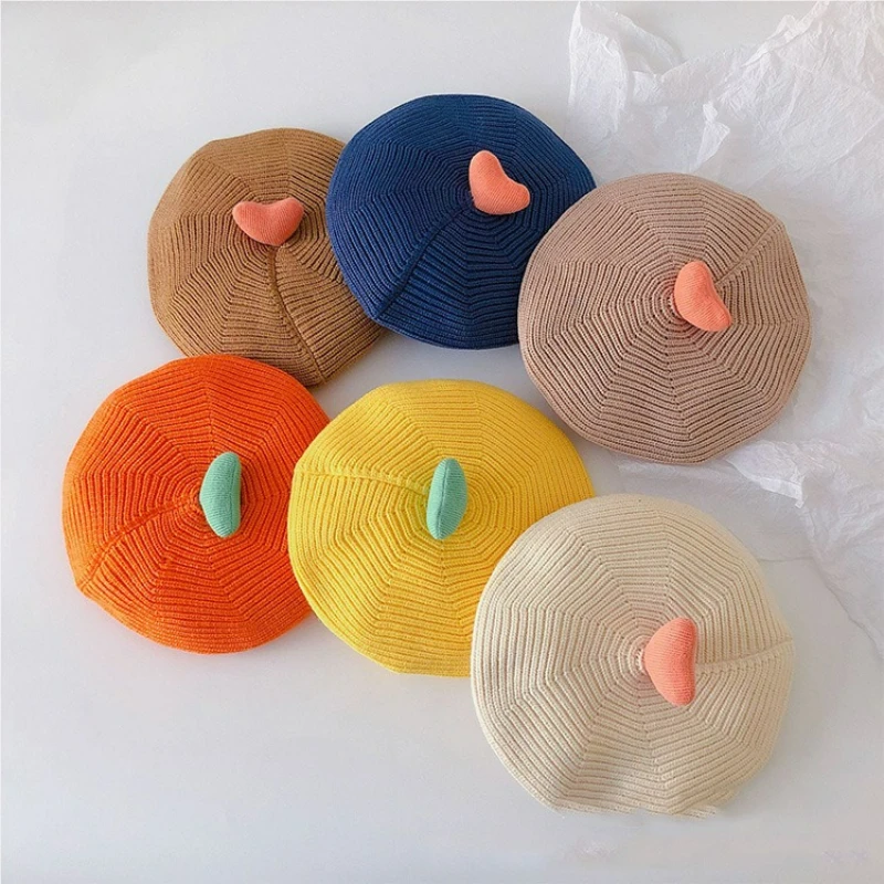 

Вязаный берет для маленьких девочек, кепка художника, теплый и модный купол, стиль принцессы, милый и милый для прогулок и фотографий