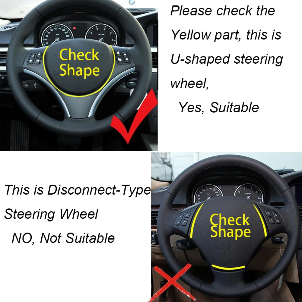 Car Steering Wheel M Alphabet Mode & START Stop Engine Button Fit For BMW 3 Series E90 E92 E93 M3 2007-2013 Replacement