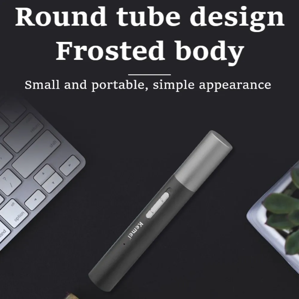 Kemei 6668-男性と女性のための1つのペンで構成されるフェイシャルトリマー,電気ひげと顔のボディ,眉毛の輝き,ビキニライン