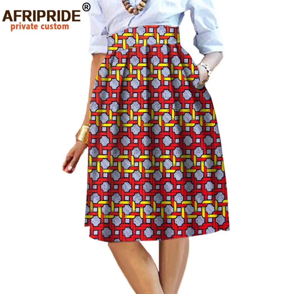 2026 Summer Original African Style Garment Midi Skirt for Women Private Custom High Quality Batik Cotton Femmal Clothing A722704