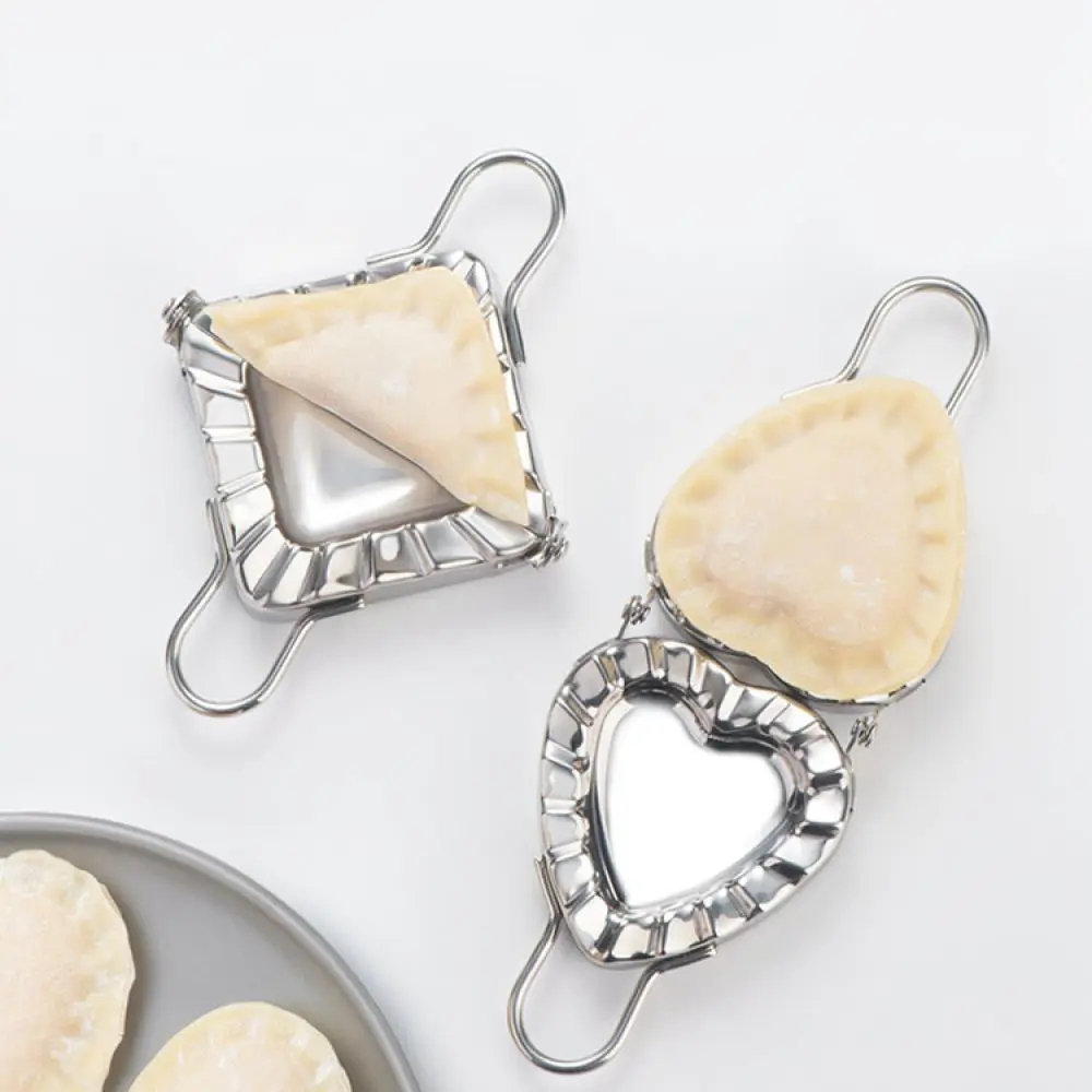 Stainless Steel Dumpling Press Tool Heart Shape Kitchen Baking Gadget Ravioli Maker Dough Wrapper Pastry Press Mold