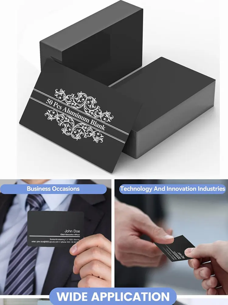 50 Stück Aluminium Blanko-Metall-Namensschilder CNC Laser-Gravur-Rohlinge 85*55mm DIY-Karten für CNC-Gravur, Laser-Bastelarbeiten