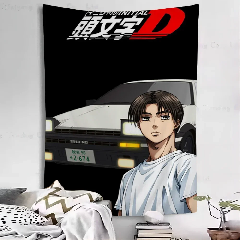 Anime Initial D Classic Hanging Bohemian Tapestry Hanging Tarot Hippie Wall Rugs Dorm Japanese Tapestry