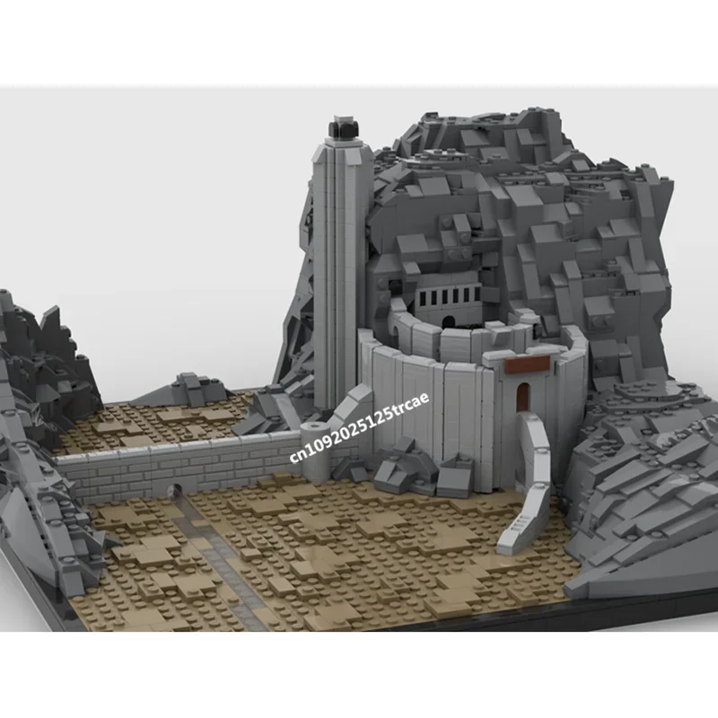 New 3127Pcs Famous Rings Movie Series Moc Helm's Deep Microscale Model Build Custom Puzzle Diy Creative Ideas Toy Birthday Gifts