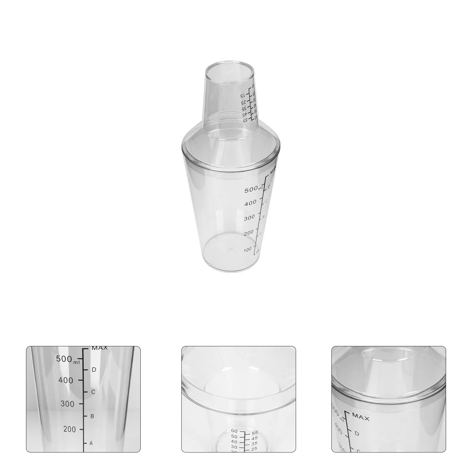 

Cocktail Shaker Clear Two-Stage Design Home Drinks Mixer Milk Tea Maker Wine Mixing Cup Cocktail Shaker