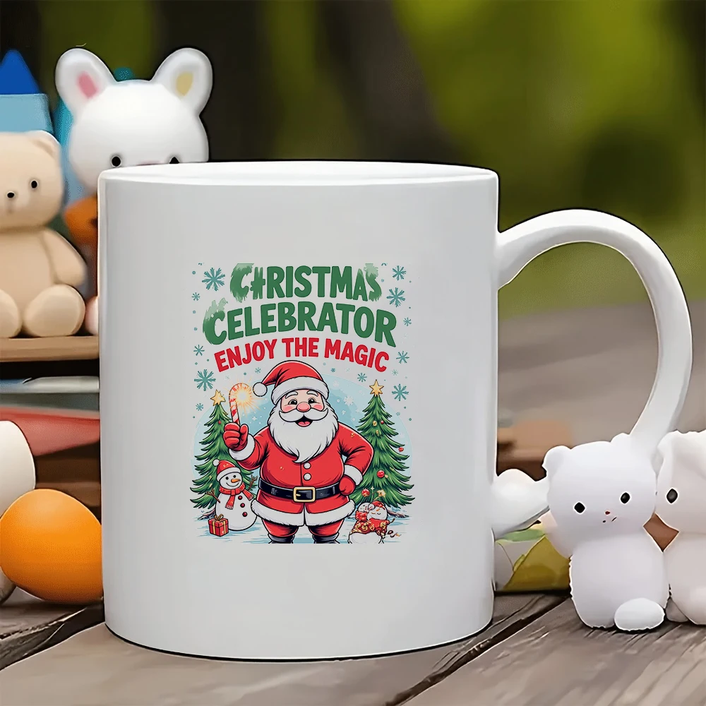 

11oz Santa Claus cartoon mug + creative cup perfect Christmas gift for kids families and office essentials coffee mug