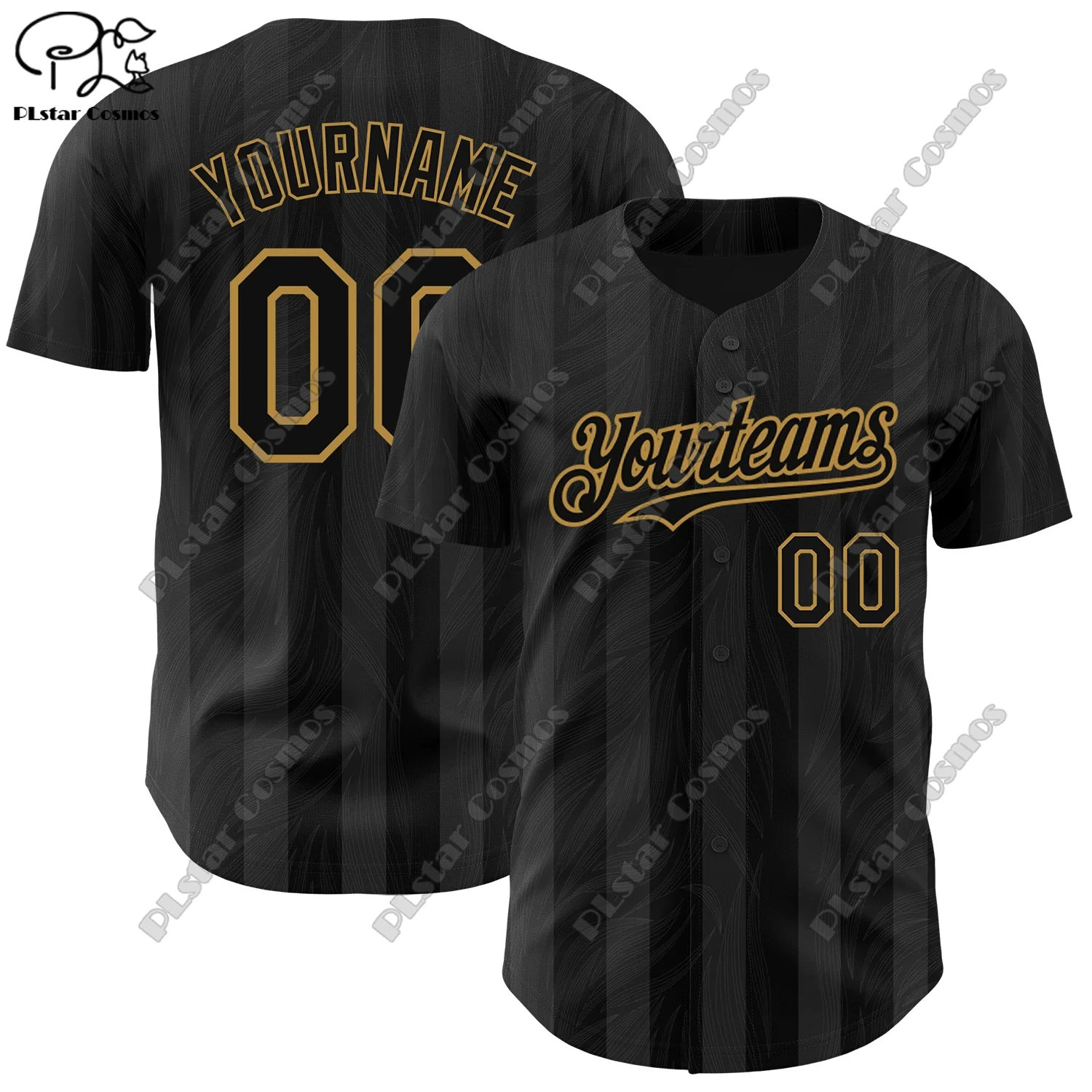 PLSTAR COSMOS customized team name 3D printing gradient geometric design genuine baseball uniform summer new short sleeve J-2