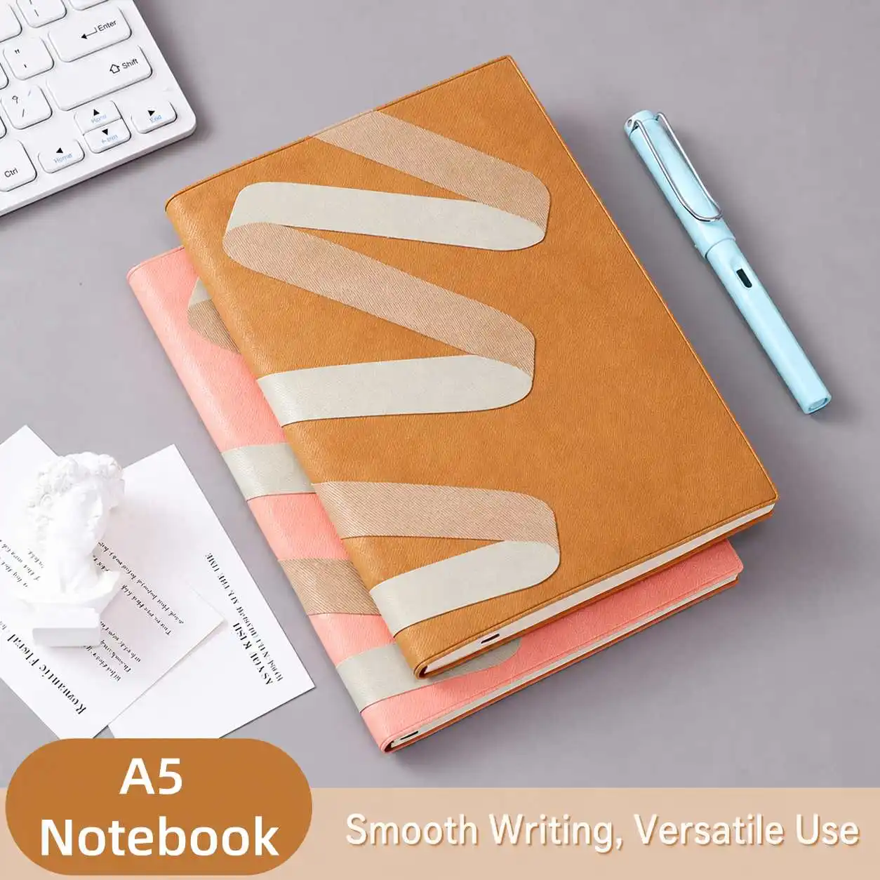 Faux Leather Cover Notebook Creative Office Notebook A5 Notebook Customizable For Business Professionals Daily Study Daily Life