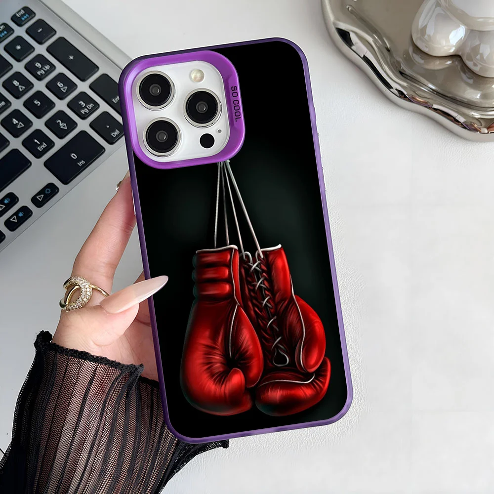 Strong Boxing Gloves Sport Phone Case For Samsung Galaxy S25 S24 S23 S22 S21 Plus FE Ultra A16 A56 A15 A55 A54 A53 A36 5G Cover