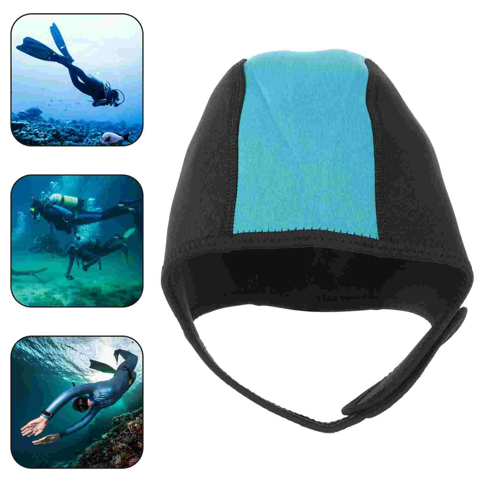 Swimming Cap Water Sports Head Protector Shower Caps for Men Diving Protection Hat Sun Blocking Cover Warm Keep