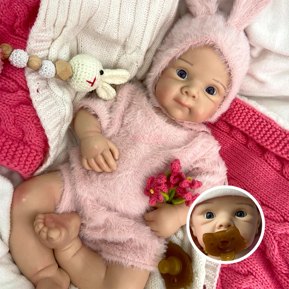 

Realistic 20" Silicone Reborn Baby Girl Perfect Christmas Gift For Her Lifelike Newborn Doll With Blue Eyes Reborn Doll Bettie