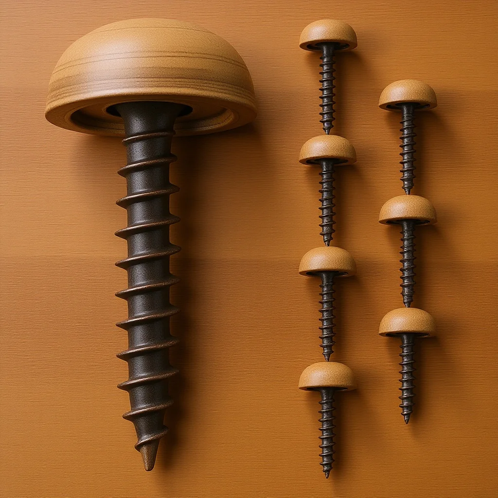 

8Pcs Brass Decorative Cap Screws Fasteners Self Tapping Wood Mirror Screws Covers for DIY Crafts Home Decoration Rust Resistant