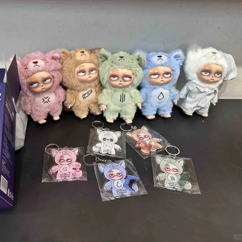 جديد حار Slepless Grumpipi سلسلة صندوق أعمى دمى لطيف عمل الشكل Kawaii المفاتيح قلادة حلية العصرية اللعب صندوق غامض
