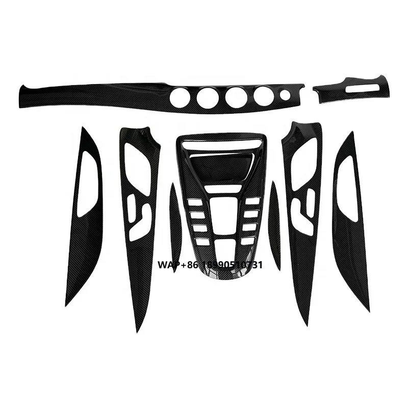 

RHD Dry Carbon Fiber Interior Trims Dash Kits Center Console Cover 11pcs for Mercedes AMG GT50 GT53 GT43 2020-2023